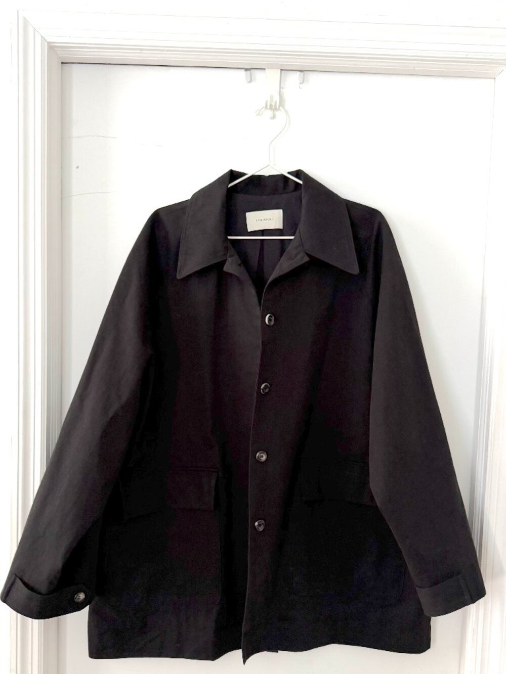 Feminique brand Autumn Cotton Field Jacket in Black
